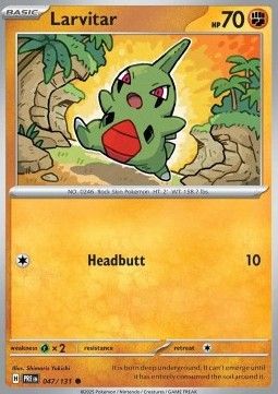 047 Larvitar Reversed Holo