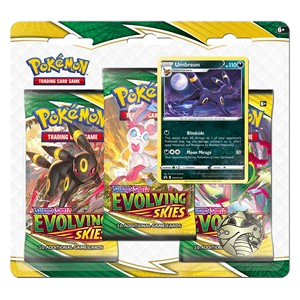 SwSh07 Evolving Skies Umbreon 3pack Blister
