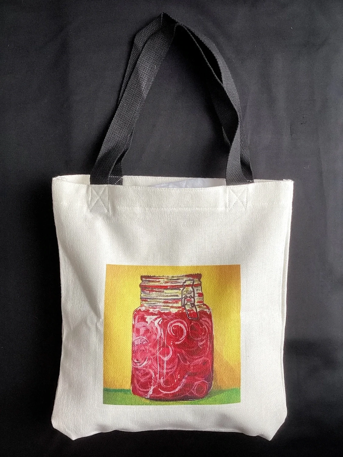 Homemade Red Onion pickles in a bag