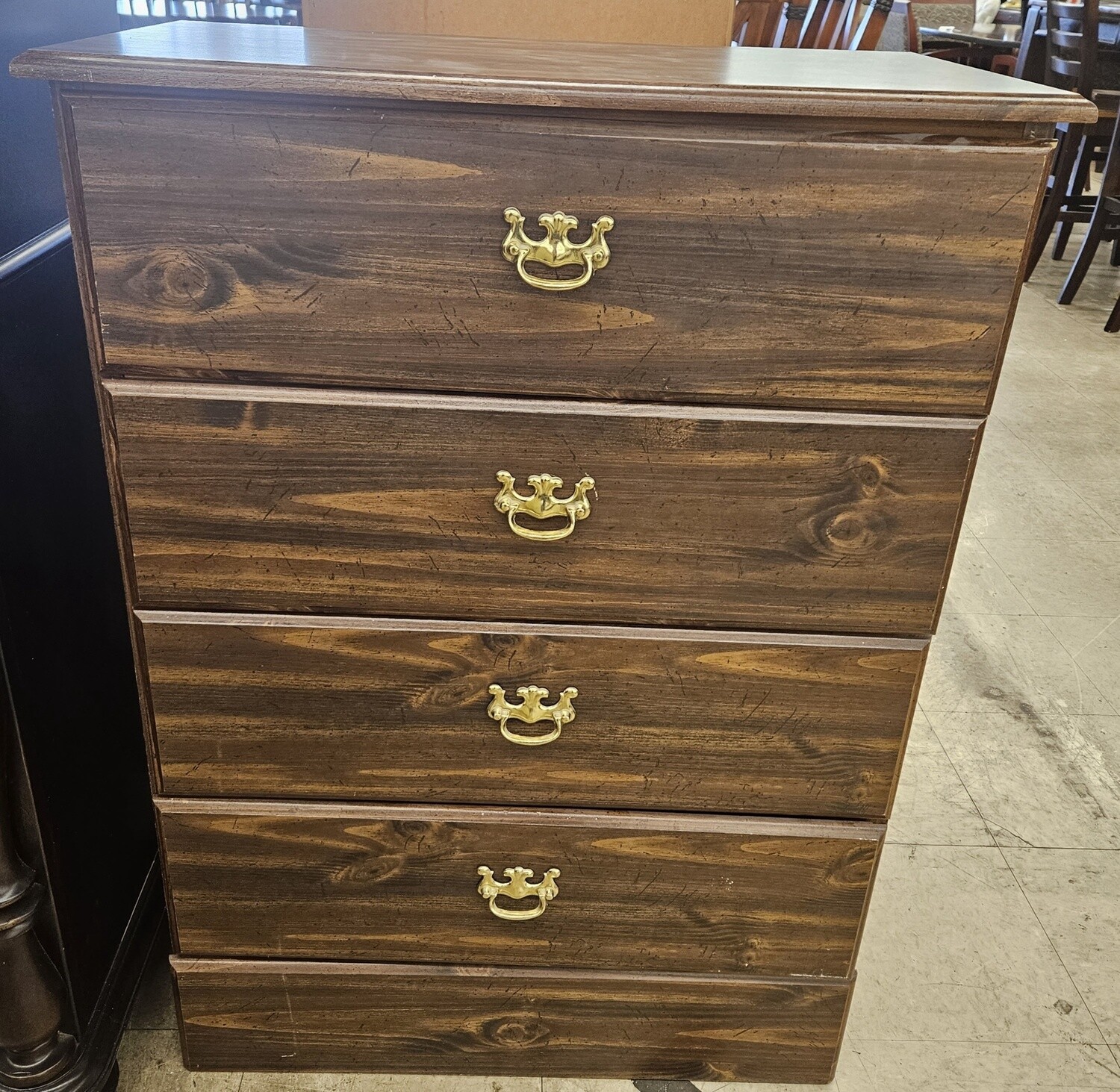 Dark Wood Chest OF Drawers