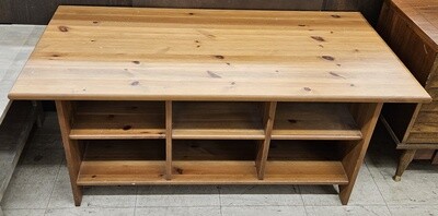 Pine Coffee Table With Cube Storage