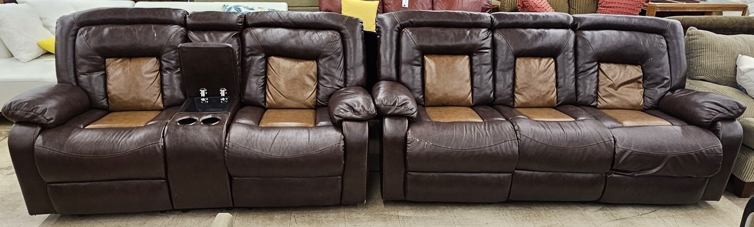 Electric Reclining Couch &amp; Loveseat