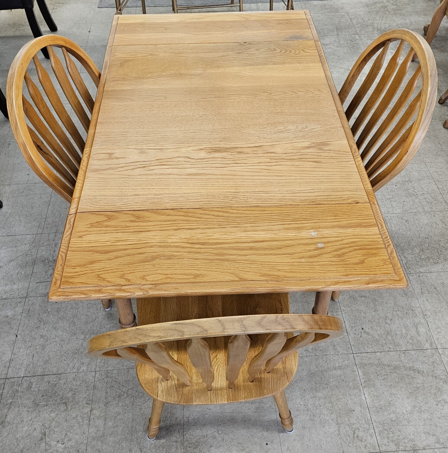 Drop-Leaf Kitchen Table & 3 Chairs