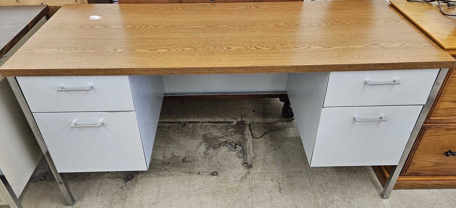 Metal &amp; Wood Desk