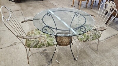 Charming Patio Table &amp; 2 Chairs