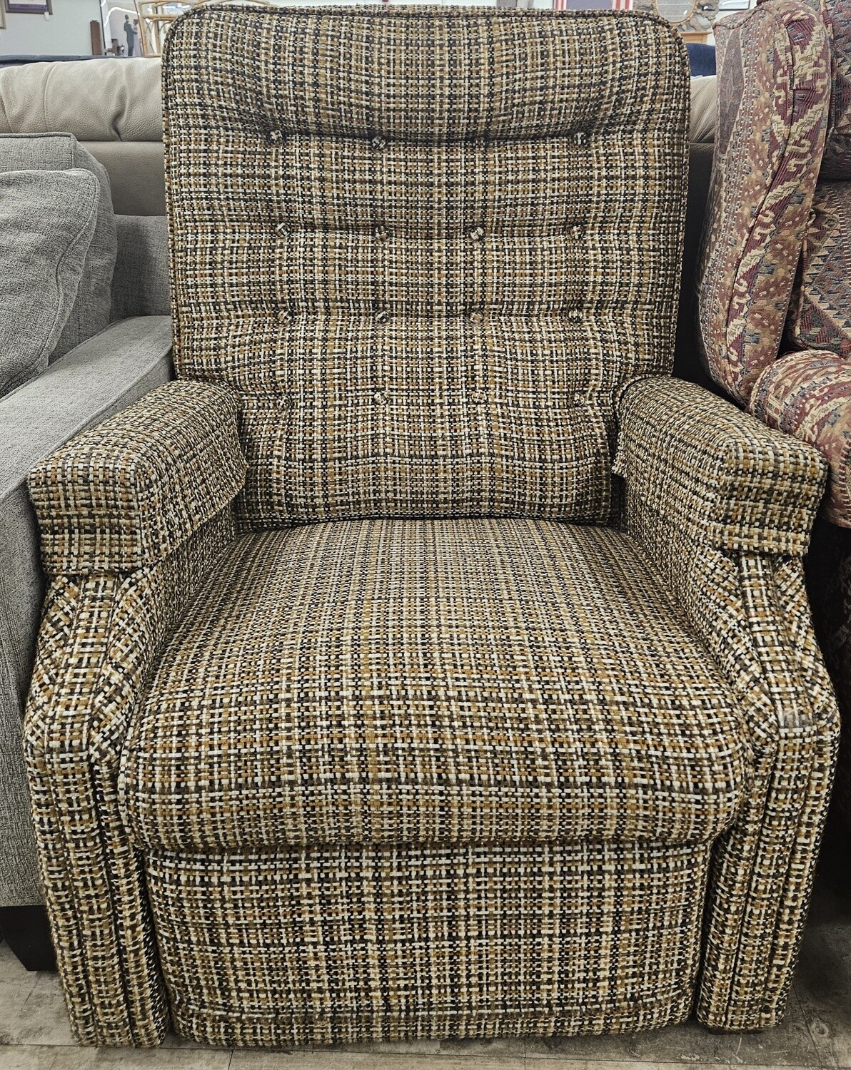 Tweed Fabic Recliner Chair