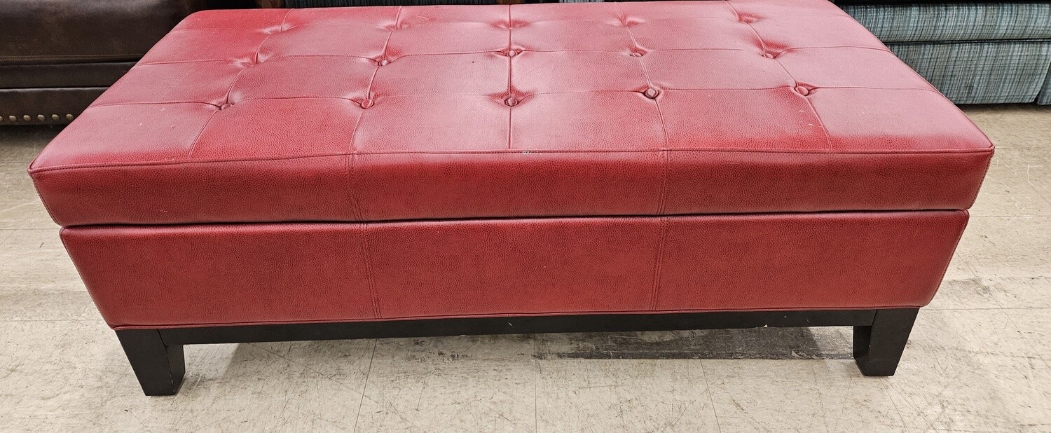 Red Storage Ottoman