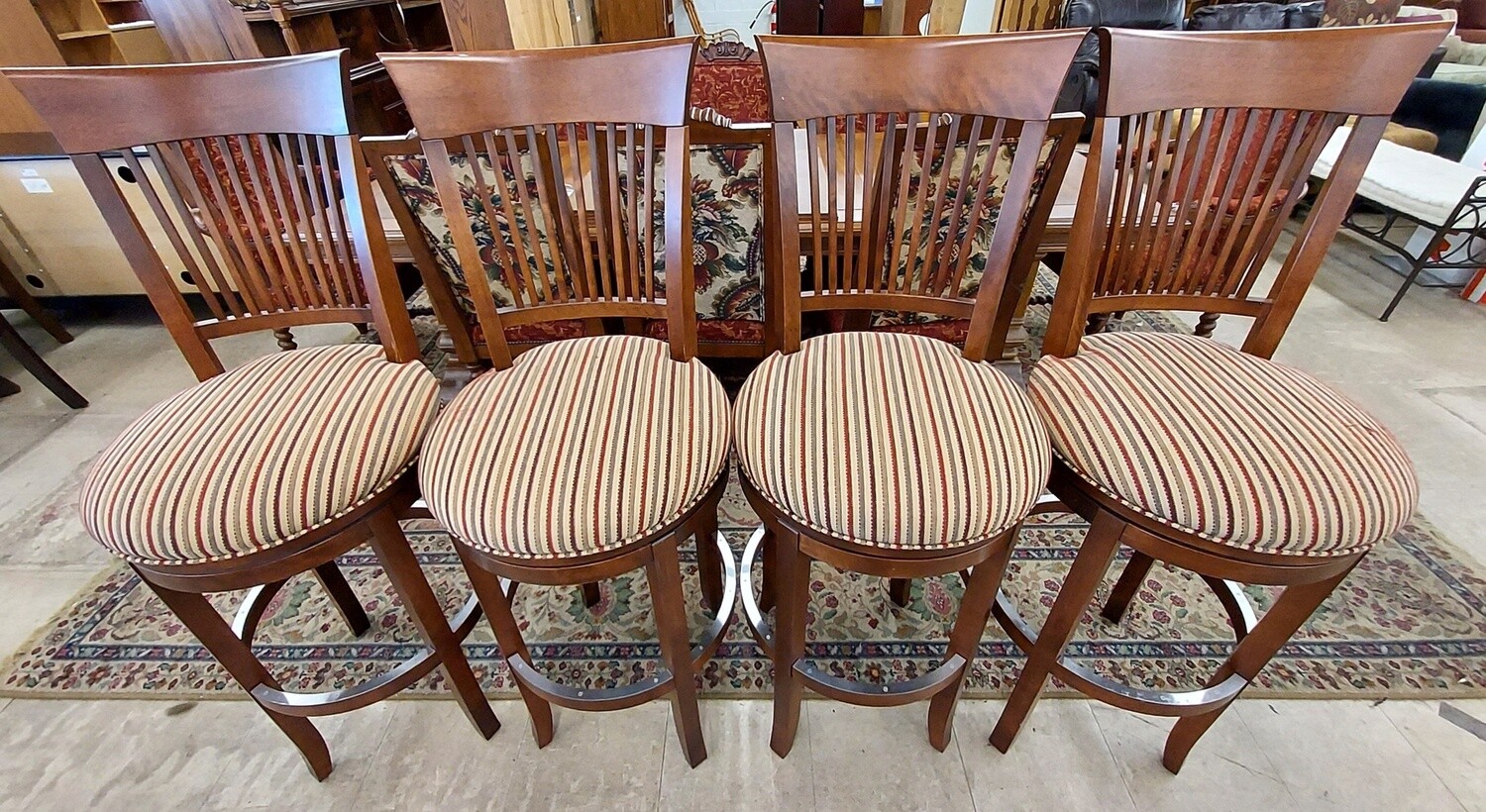 Bar Height Stripped Barstools x3