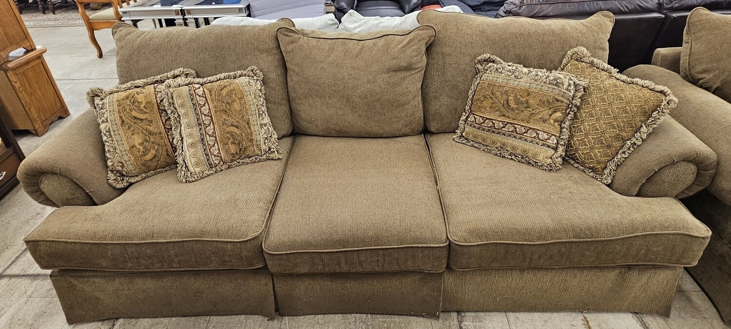 Tan Microfiber Couch &amp; Loveseat