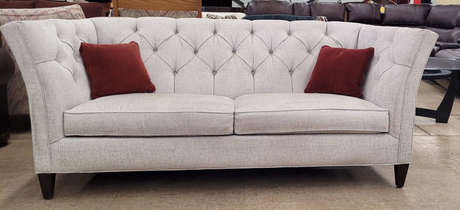 Ethan Allen Shelton Grey Sofa