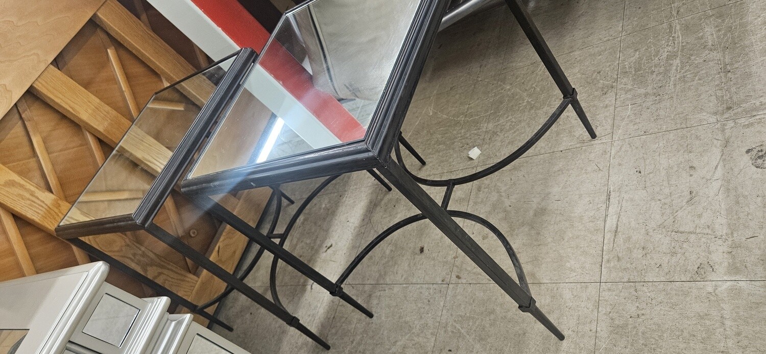 Mirrored End Table Set of 2