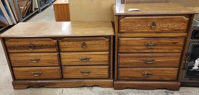 Floral Carved Dresser Set