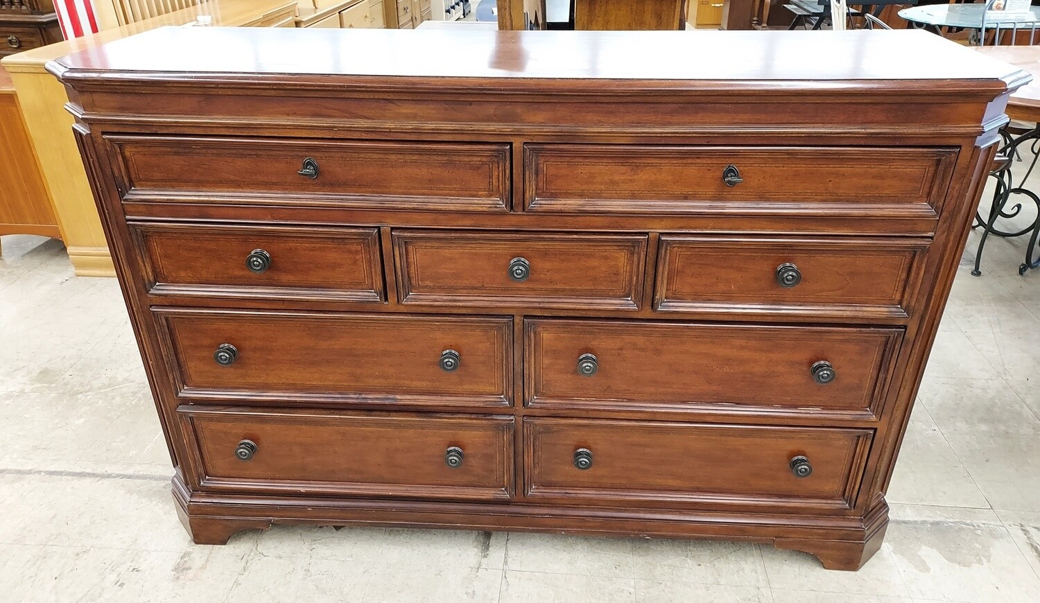 Cherry 9 Drawer Dresser