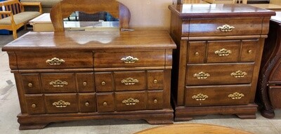 Mid-century Dresser Set W/ Brass Handles