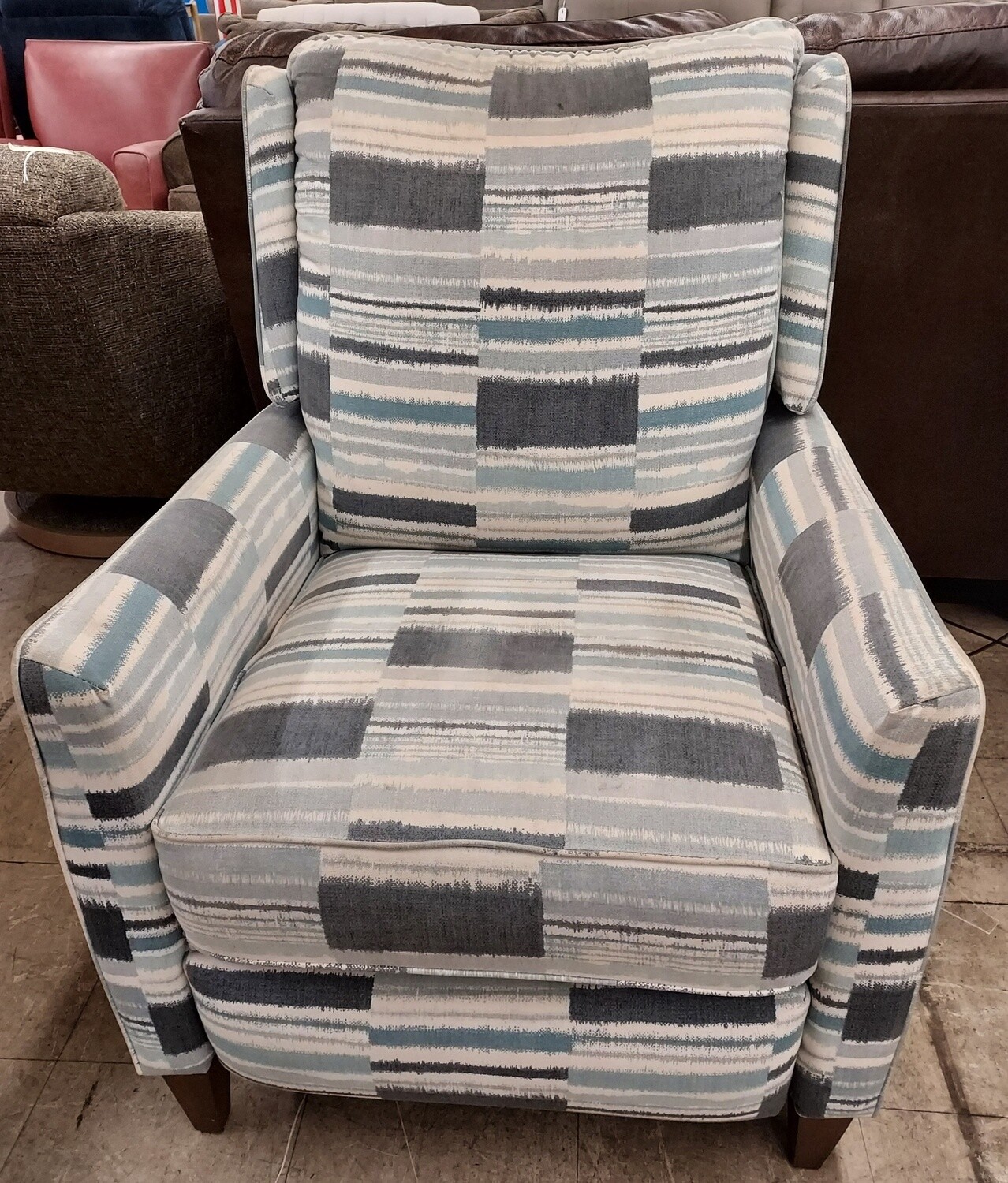Blue &amp; White Lazyboy Recliner