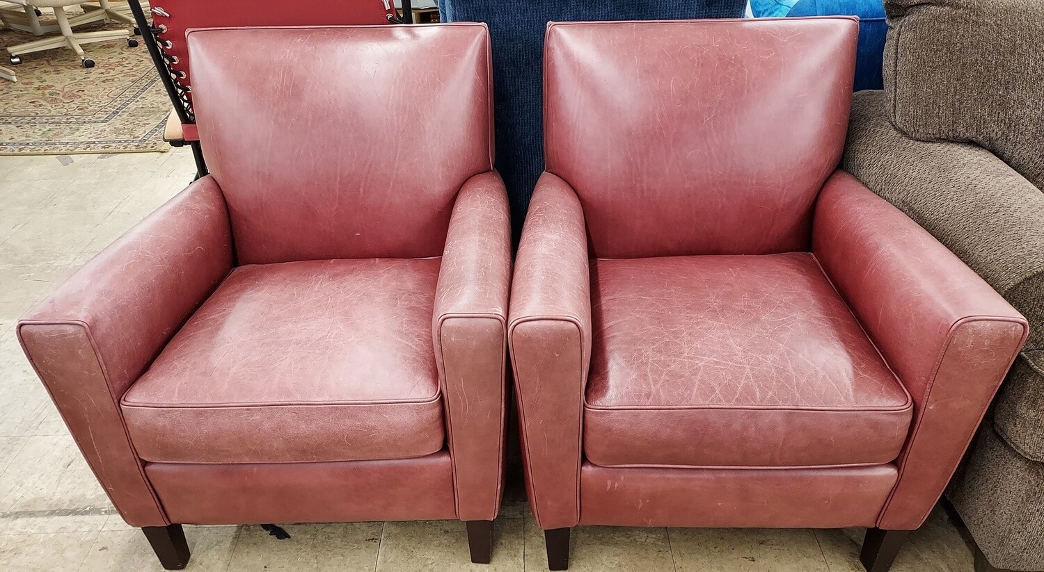 Burgundy Room &amp; Board Chair Set