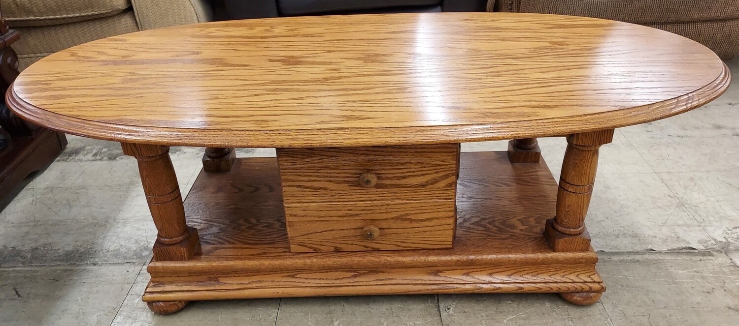 Oval Oak Coffee Table