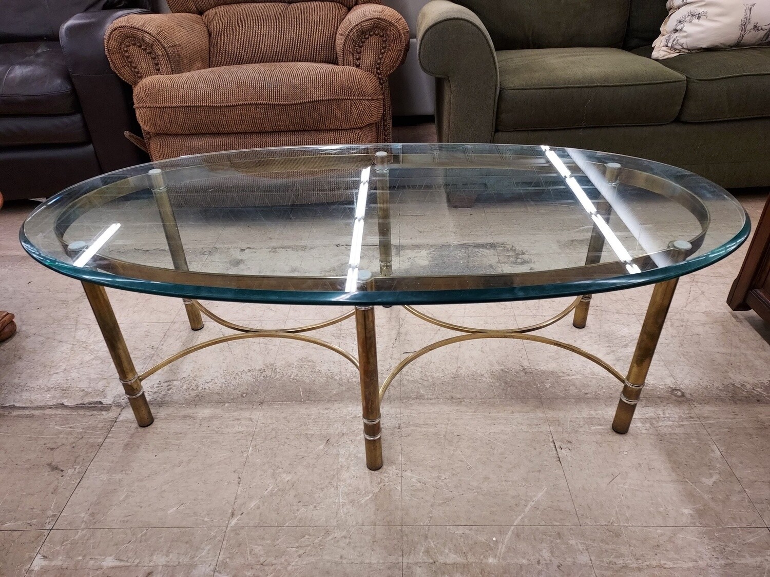 Brass &amp; Glass Coffee Table