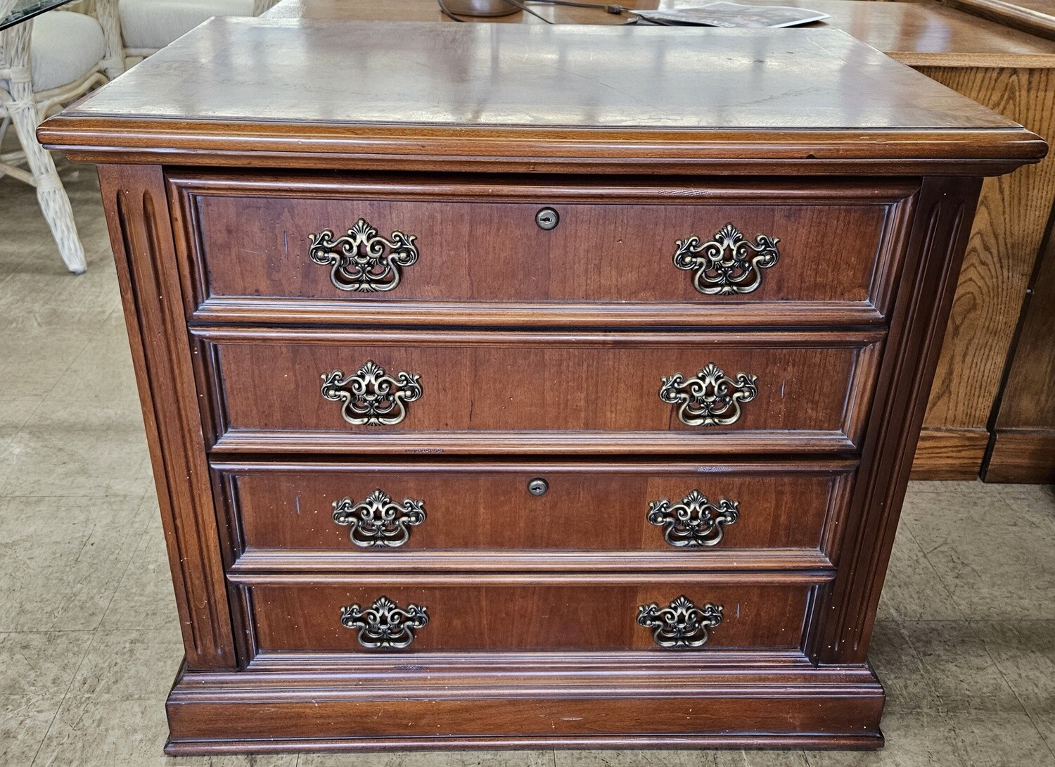 Stylish two drawer filing cabinet