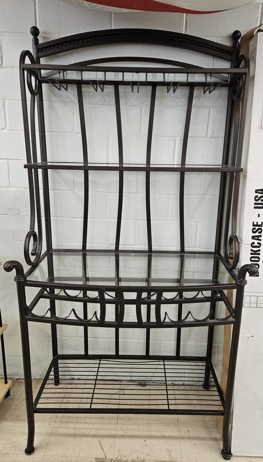 Metal &amp; Glass Bakers Rack