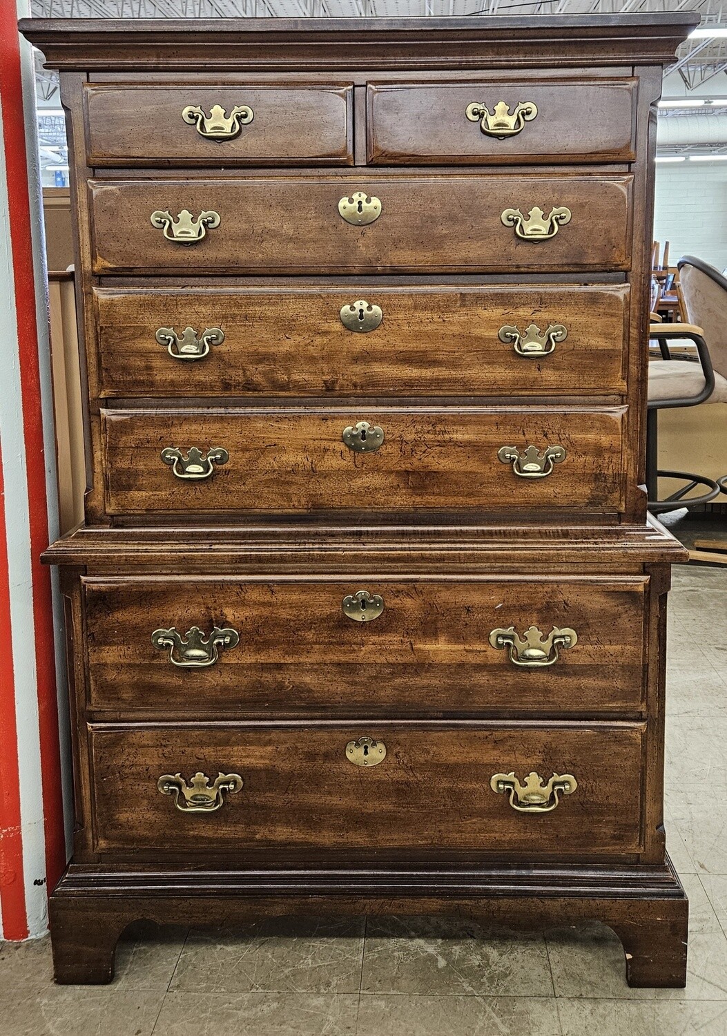 ANTIQUE CHEST-ON-CHEST, ENGLISH GEORGIAN PERIOD