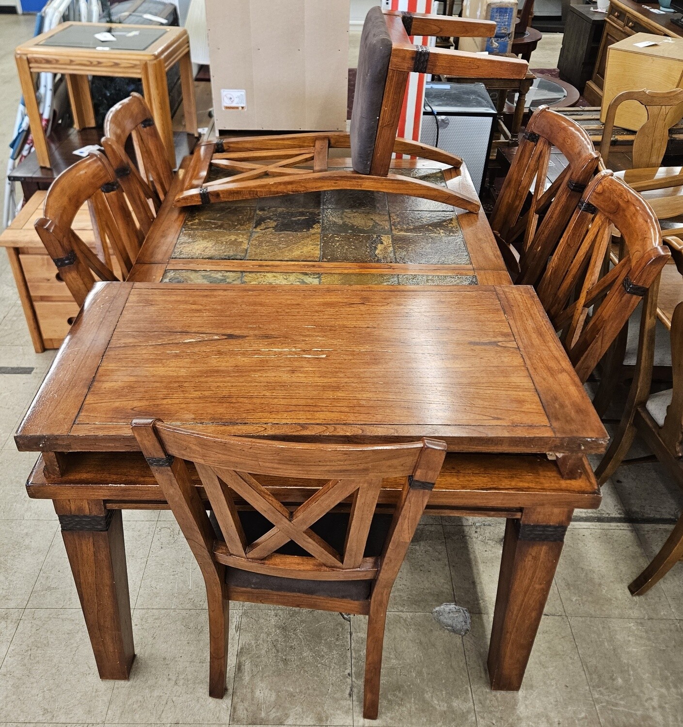 Farmhouse Style Dining Table &amp; Chairs