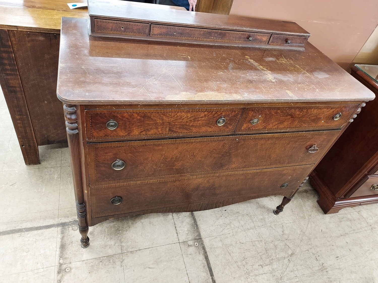 Antique Dark Wood Dresser