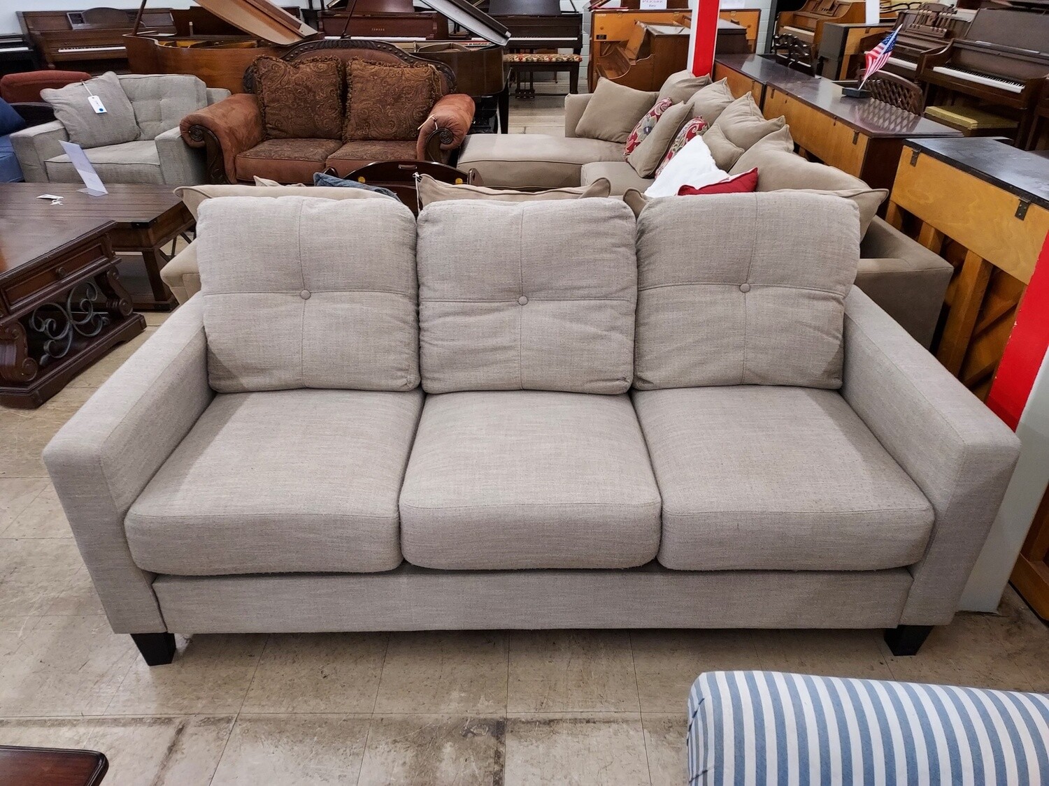 Light Grey 3 Seat Couch