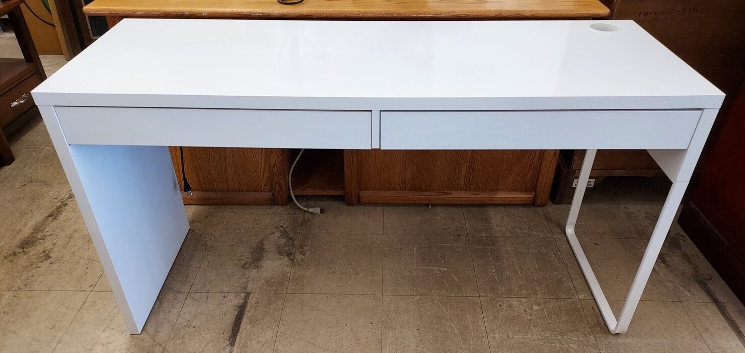 White Ikea Desk w/ 2 Drawers