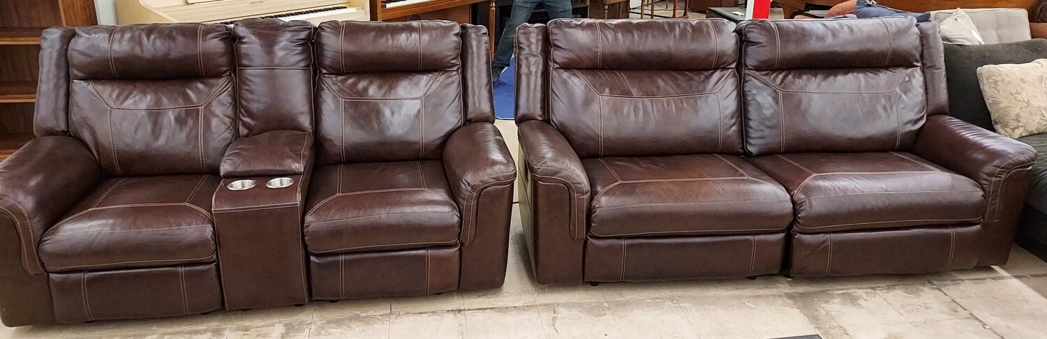Chocolate Power Recliners w/ USB Charger