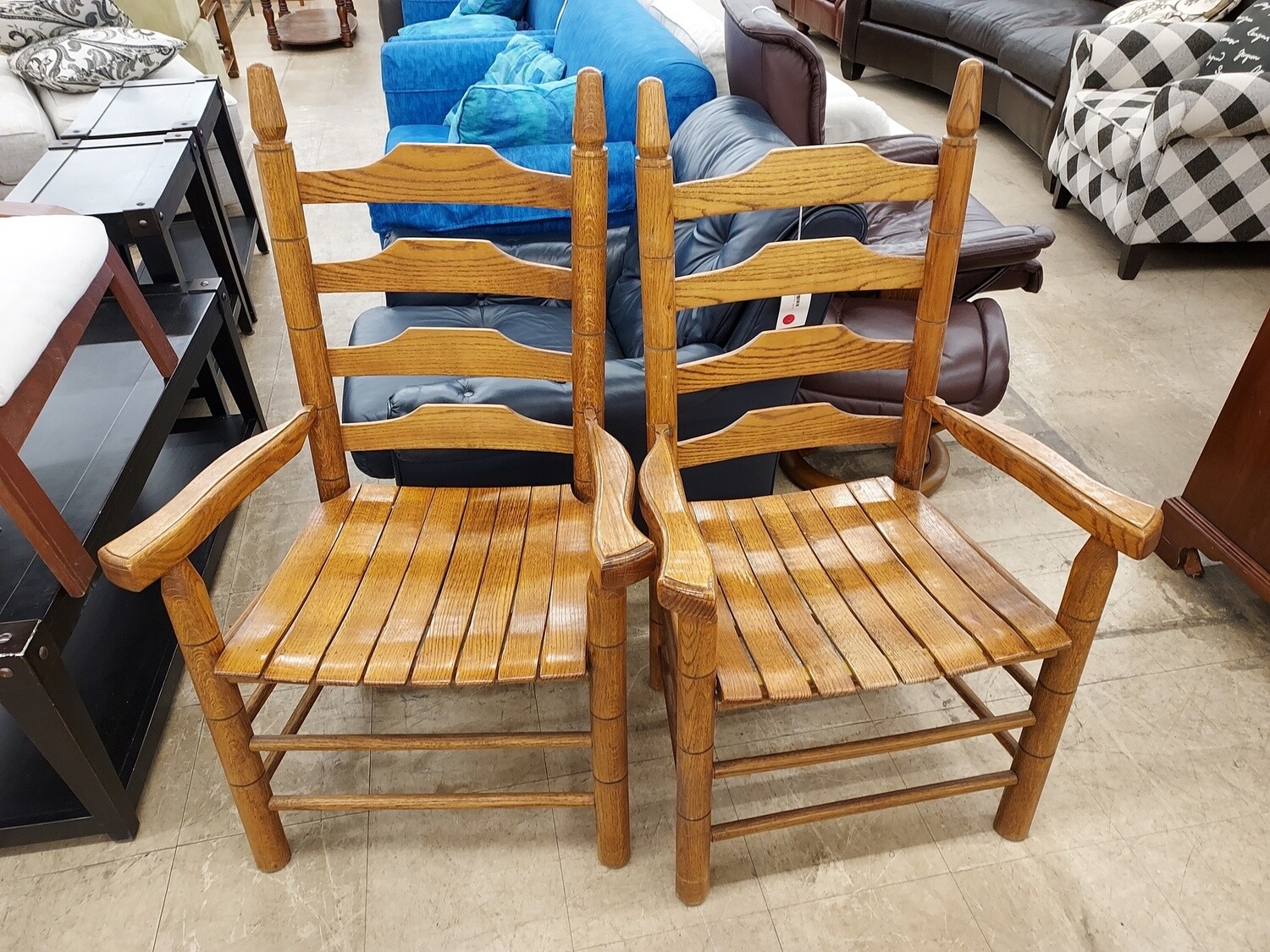 2 Dark Oak Chairs