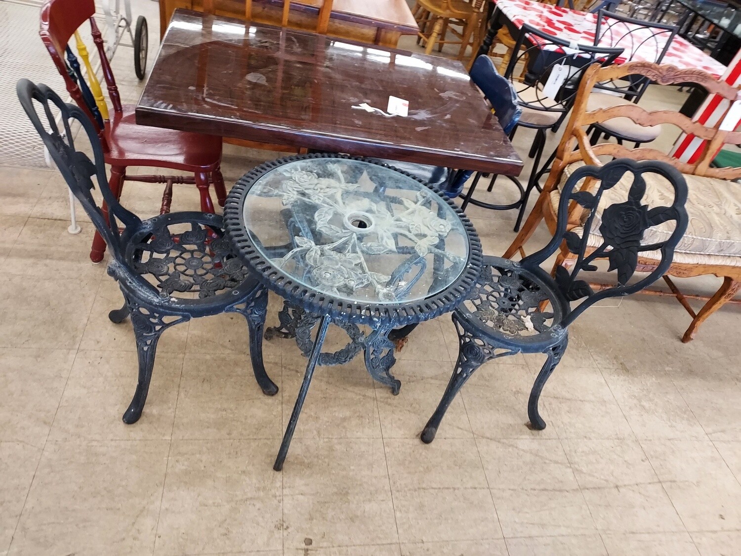 Black Iron Patio Set