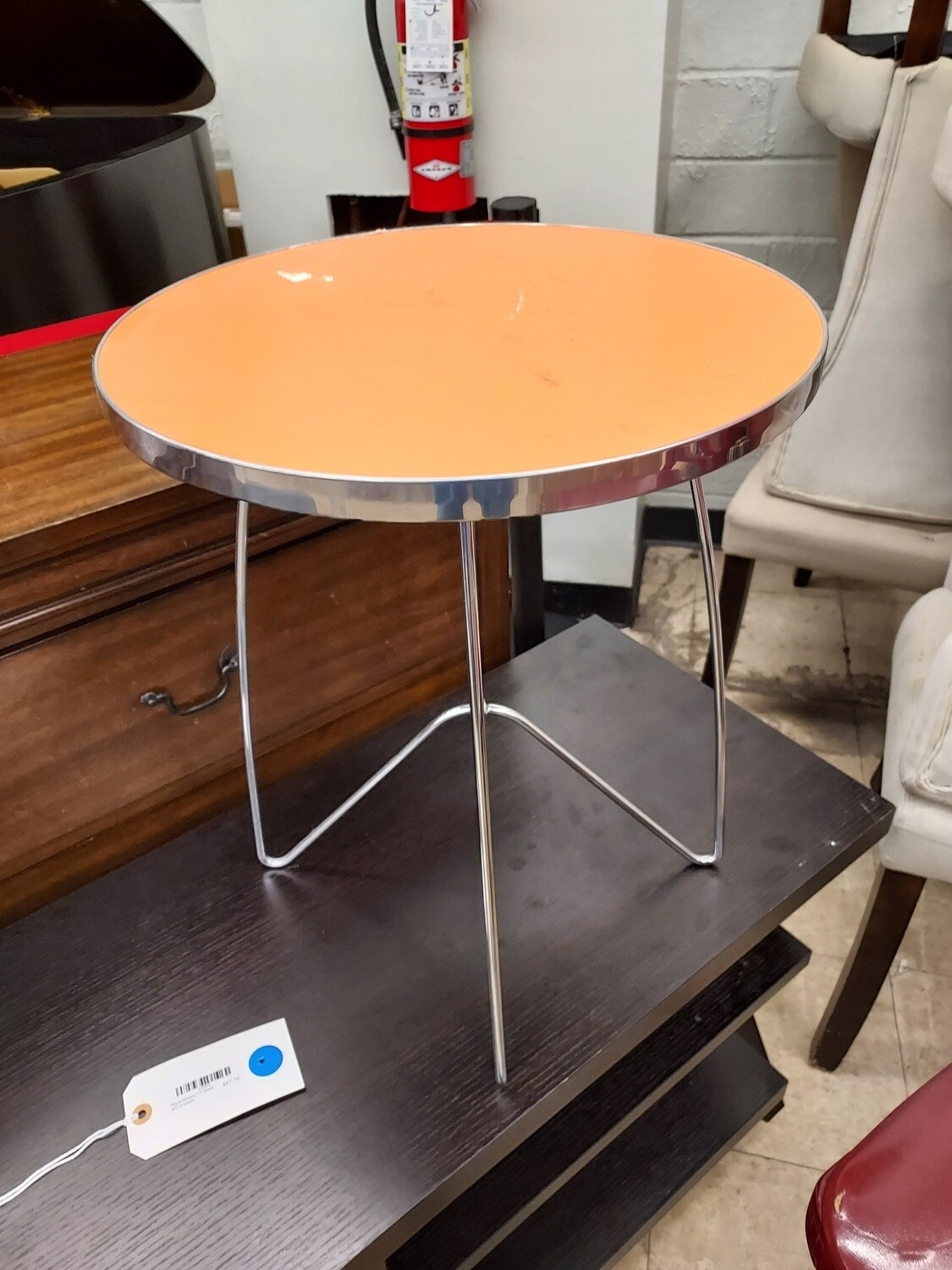 Vintage Orange Side Table