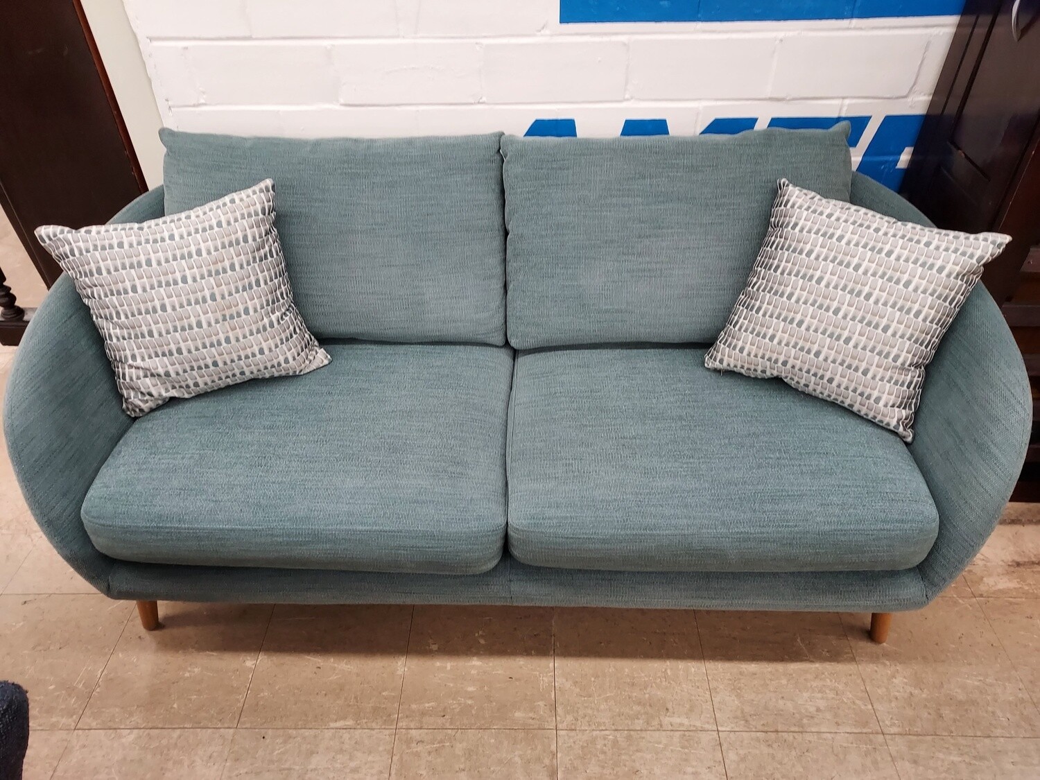 West Elm Blue Loveseat