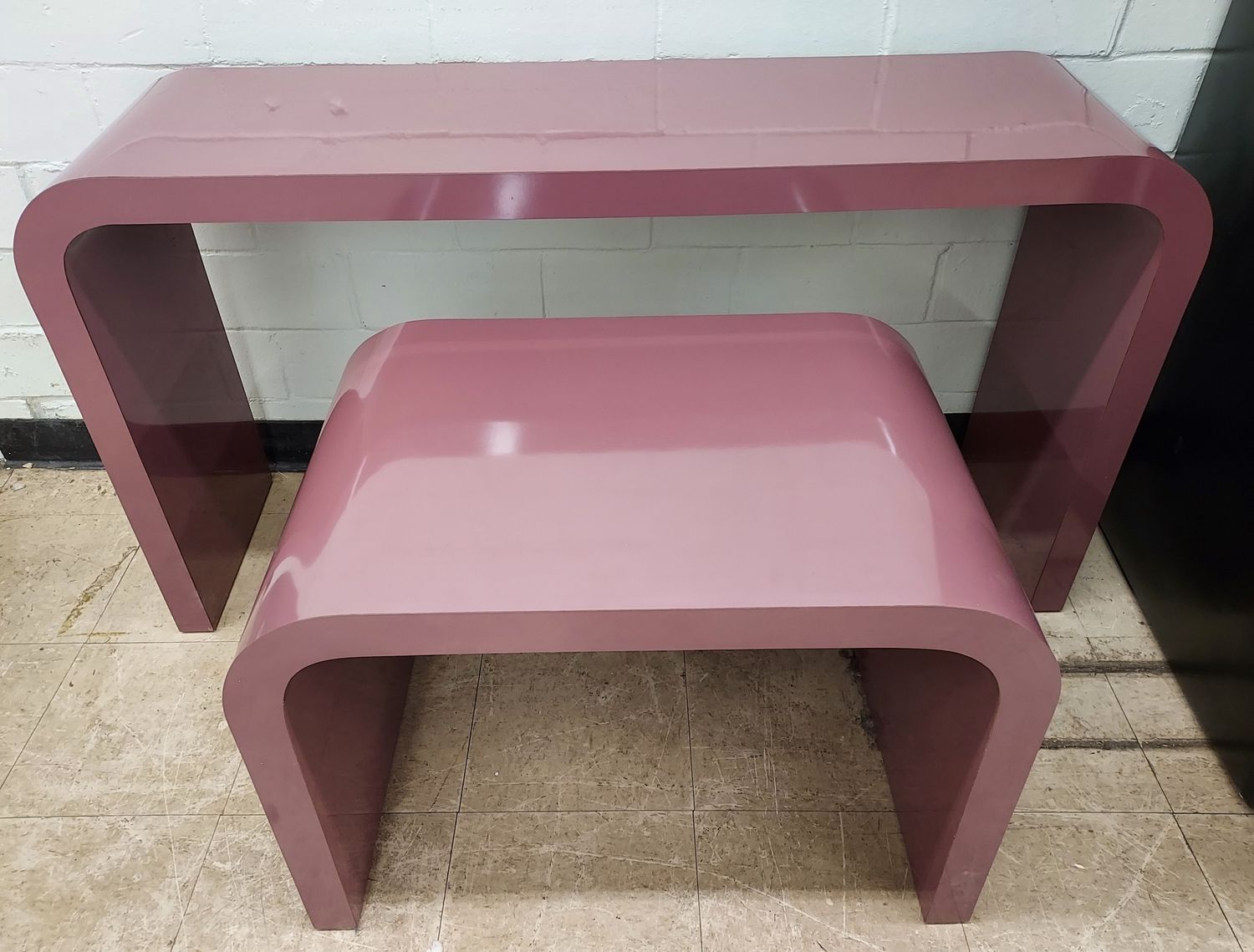 Muave Waterfall Console &amp; Side Table