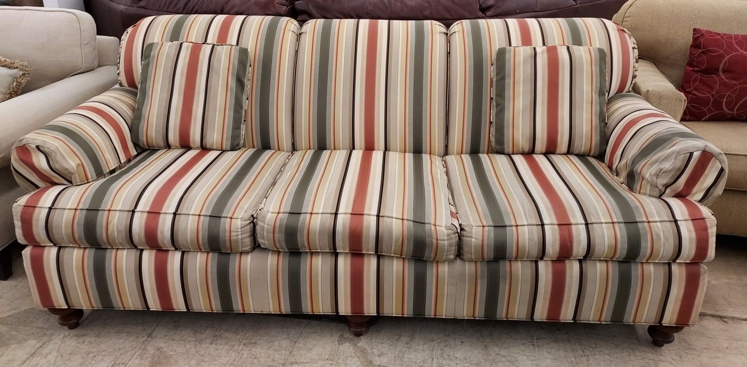 Ethan Allen Stripe Couch