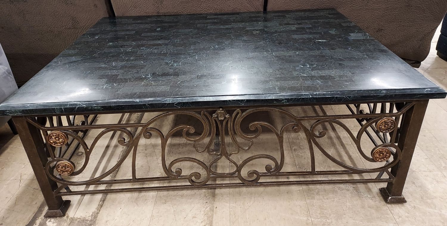 Black Marble Top Coffee Table