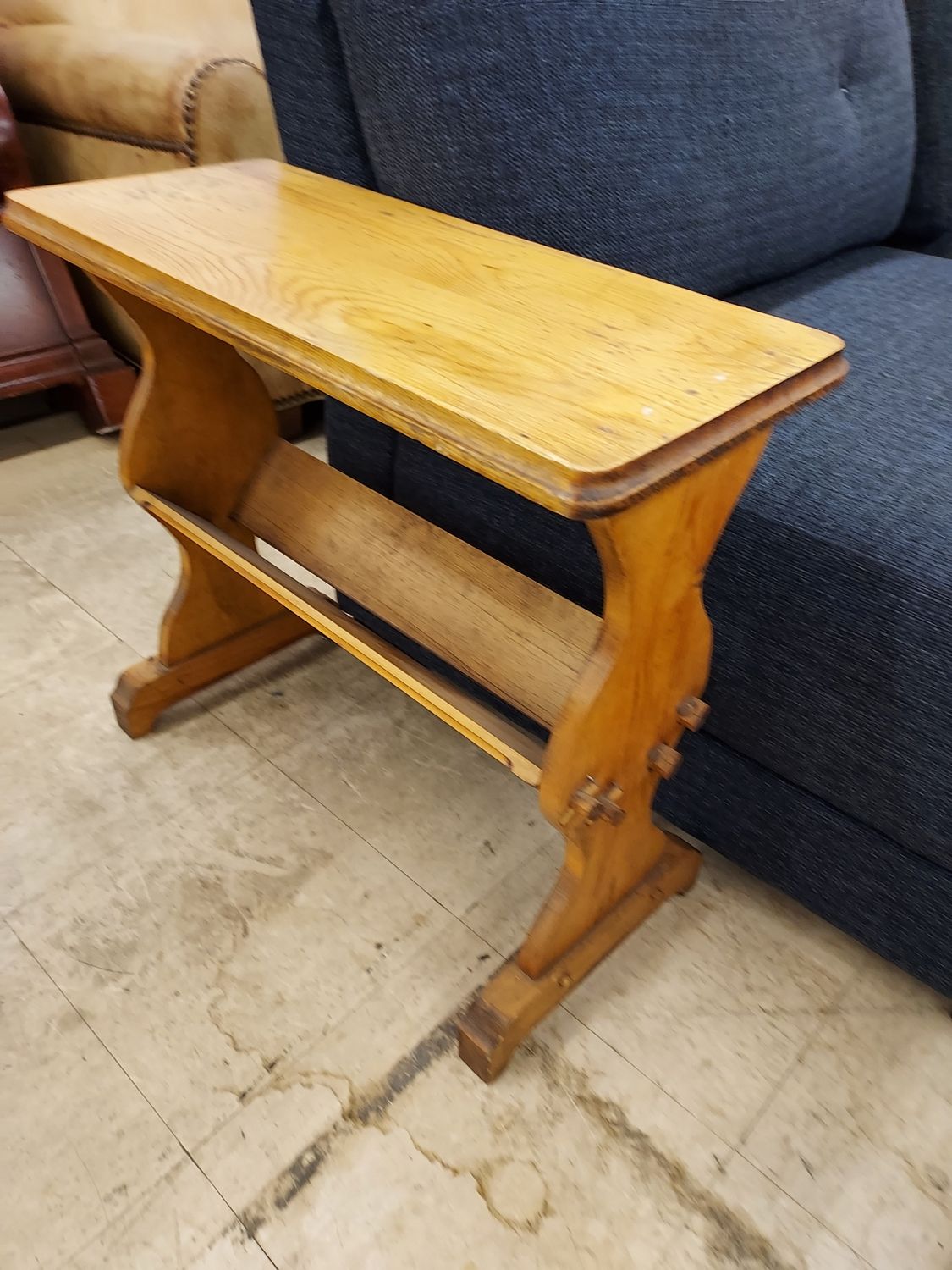 Small Bench w/ Newspaper Holder