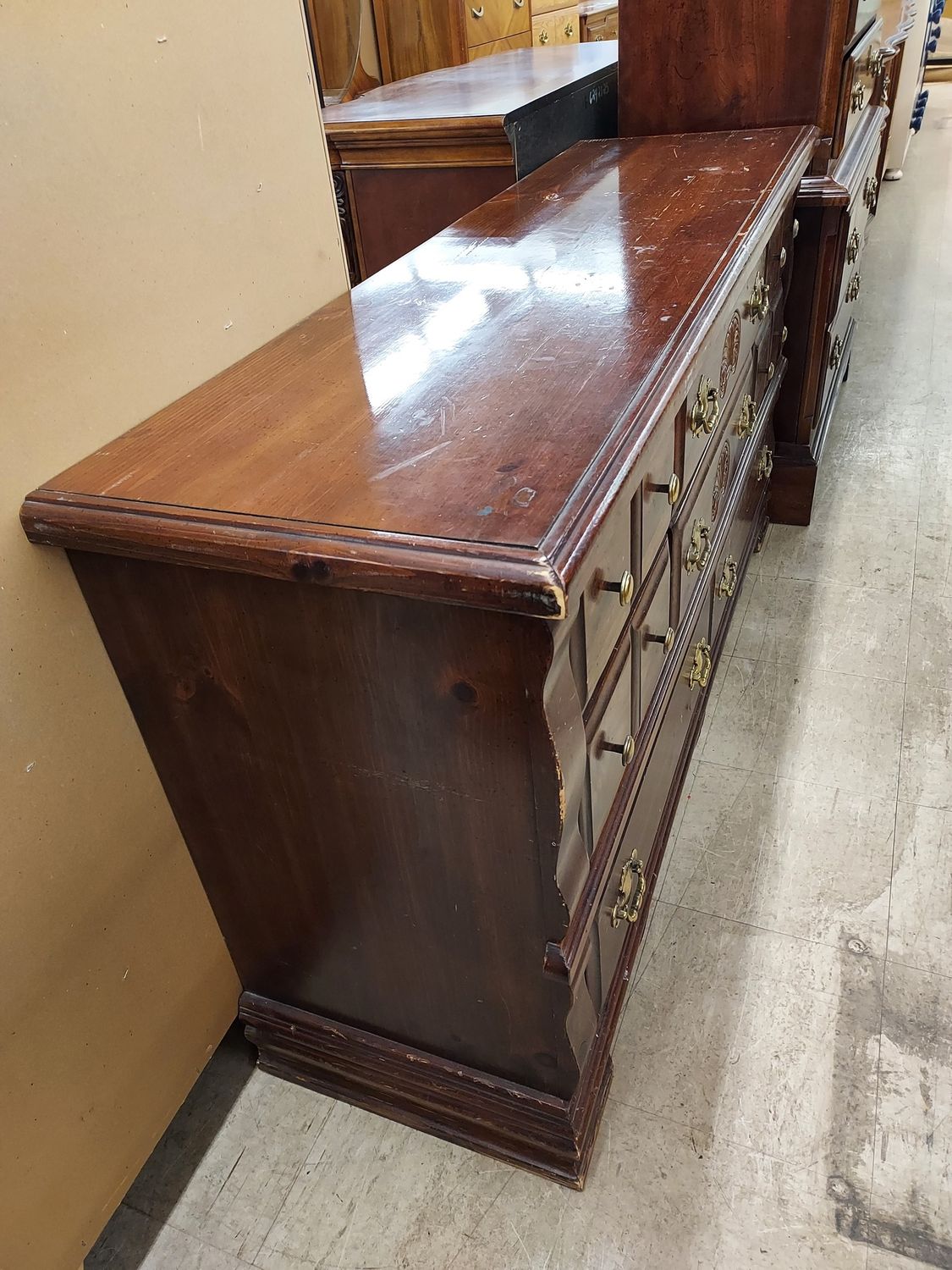 Vintage Dresser w/ Clam Shaped Carvings