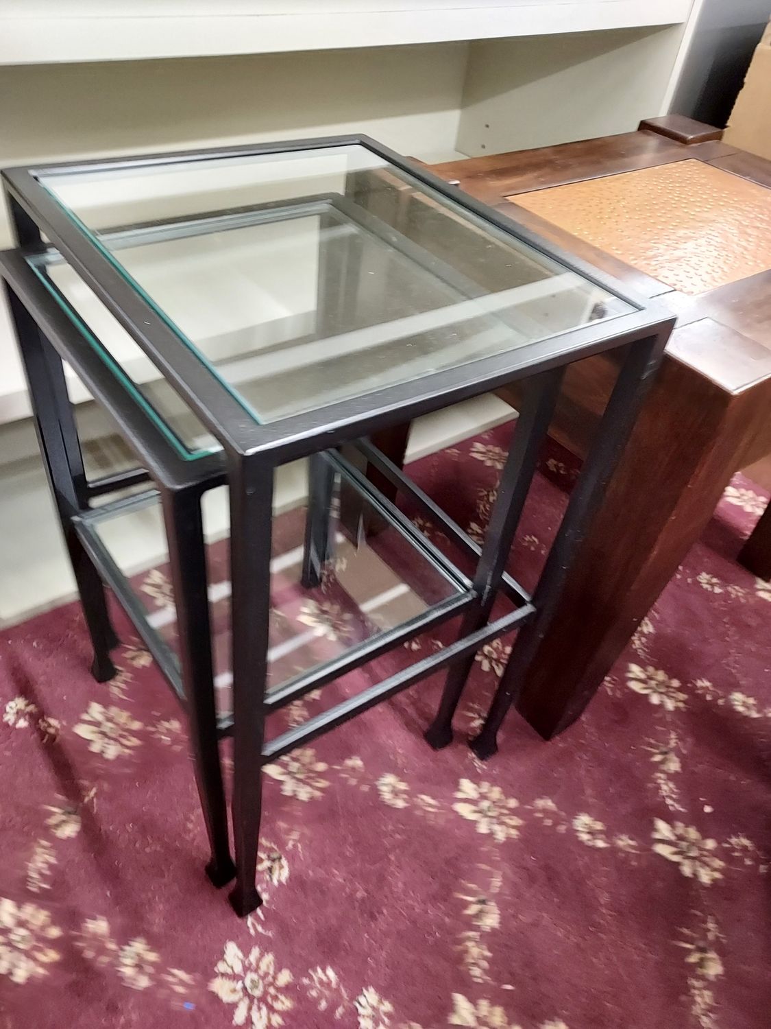 Glass Top Nesting Tables