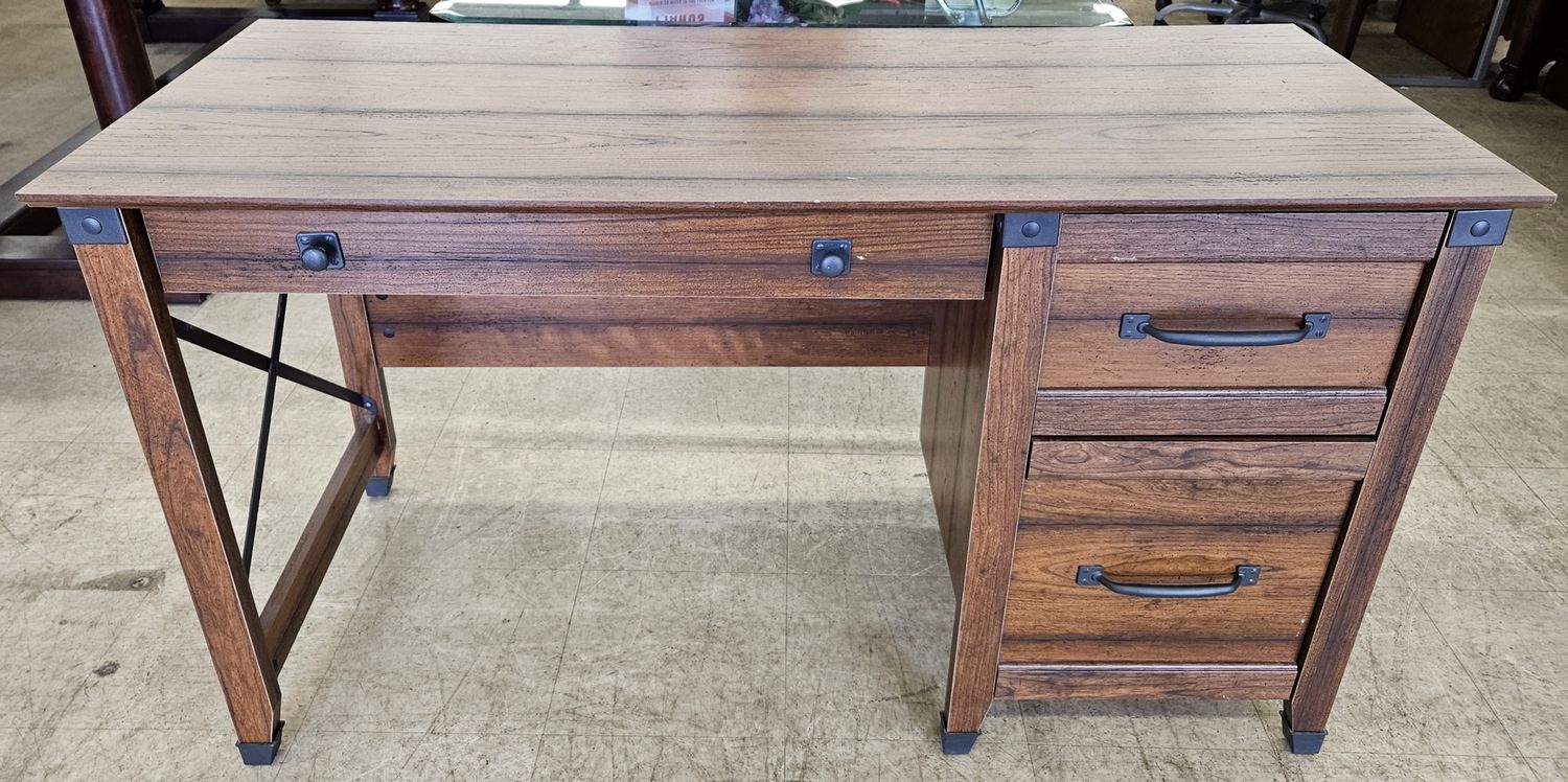 Sauder Carson Forge Desk in Washington Cherry finish
