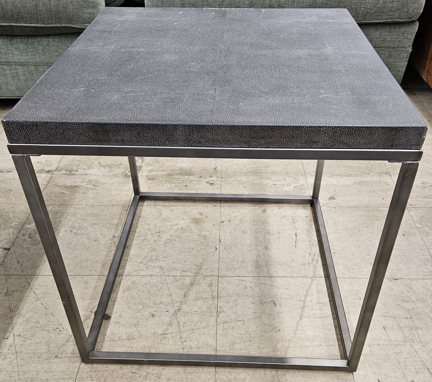 Square metallic like End Table