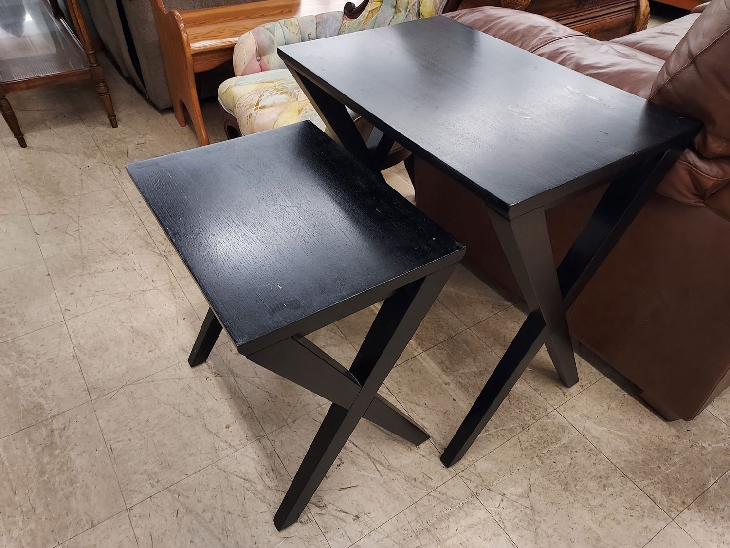 Black Nesting Table Set