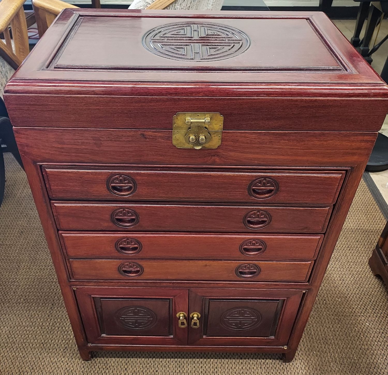 Rosewood Silverware Cabinet