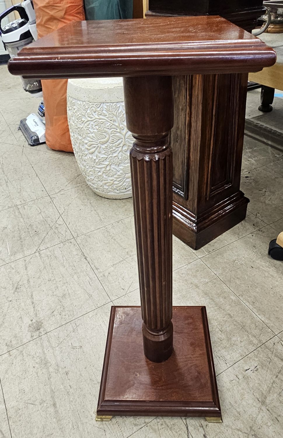 Vintage Mahogany Plant Stand