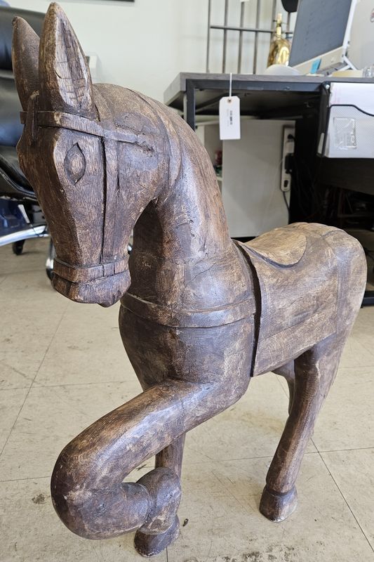 Hand Carved Wooden Horse