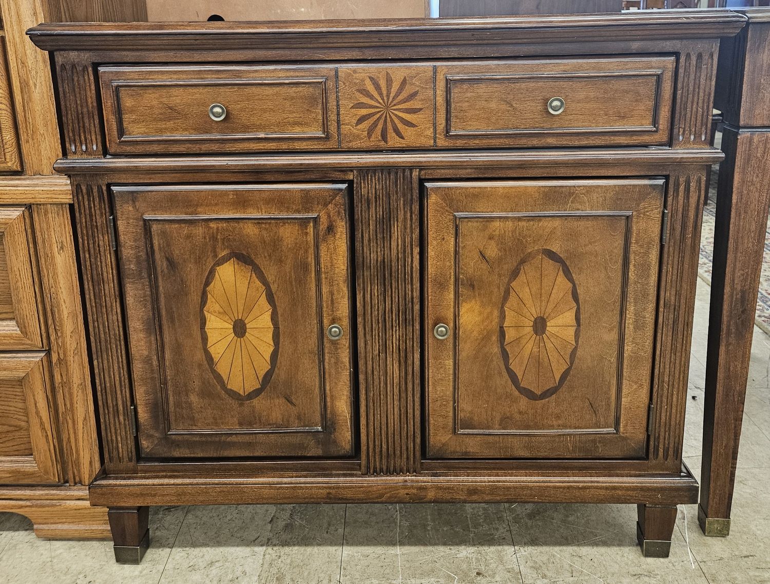 Beautiful Buffet &amp; Matching Half Moon Table