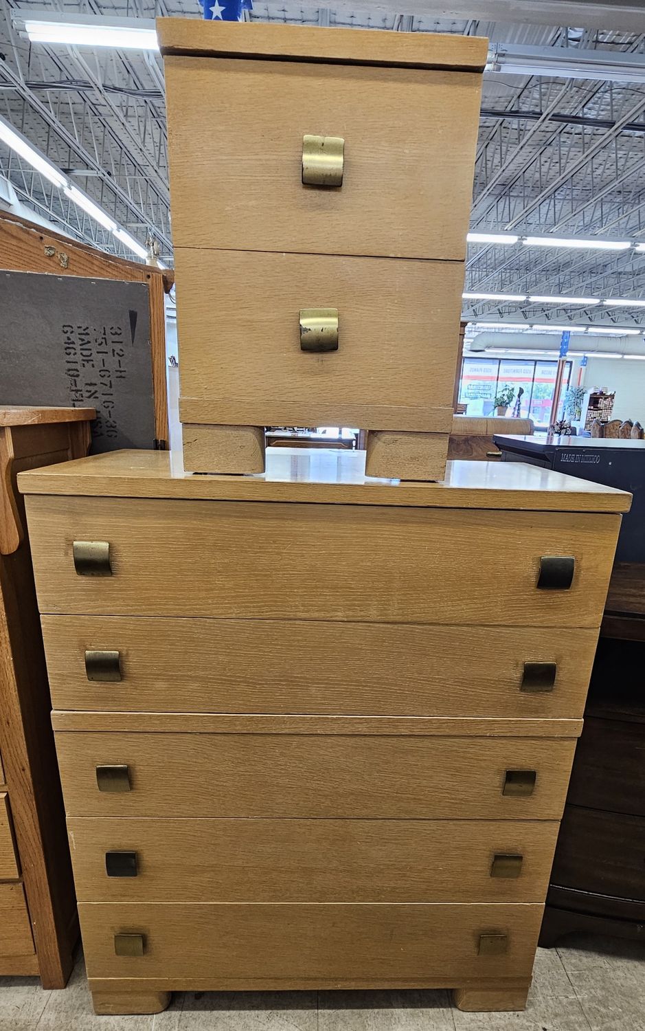Blonde Dresser with Nightstand