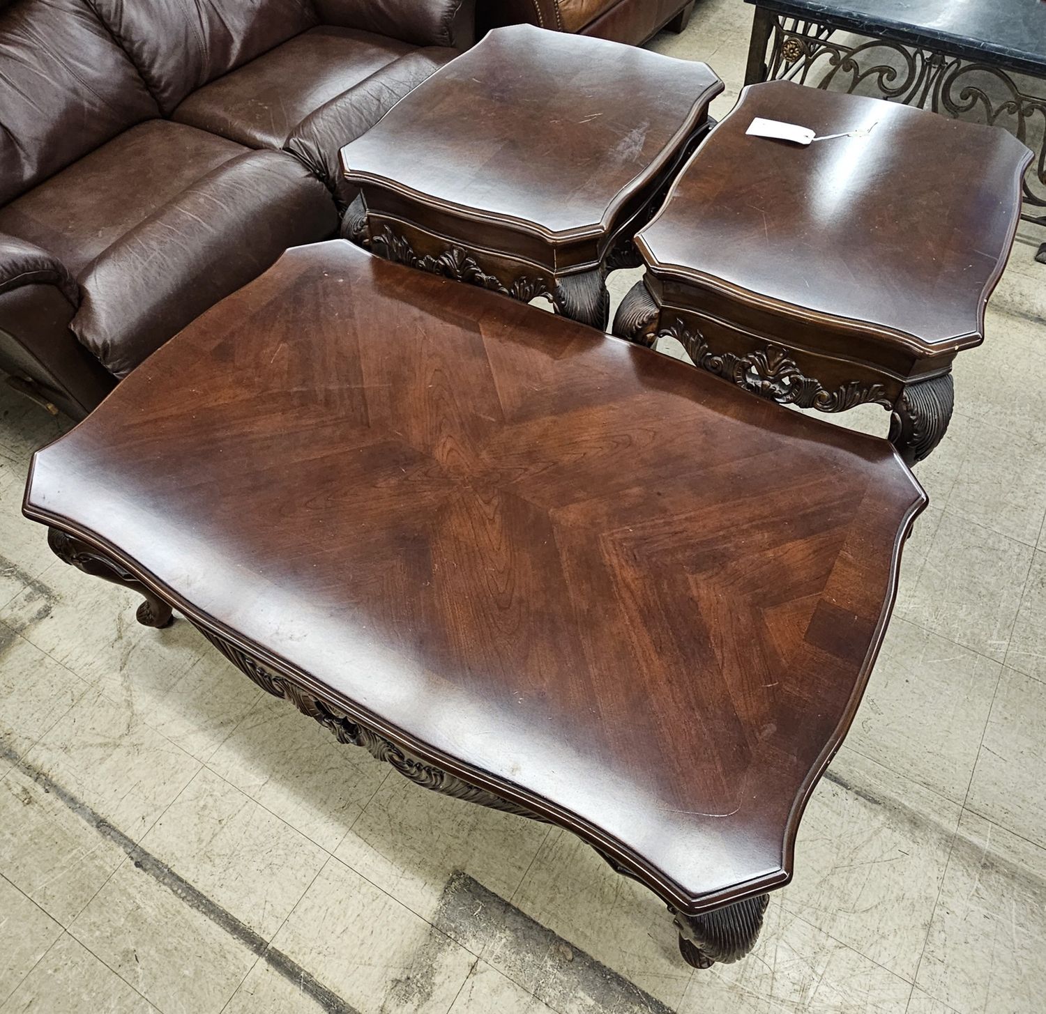 Antique Mahogany Coffee Table Set