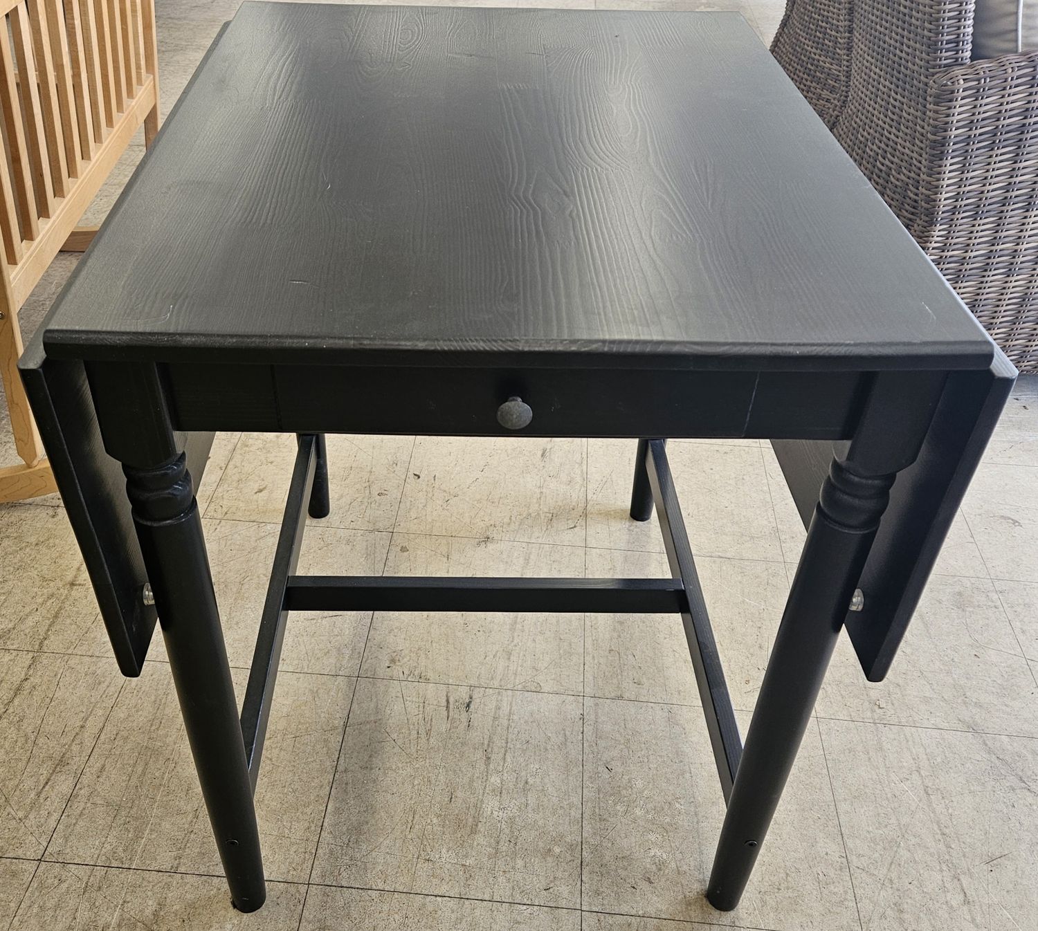 Ikea Drop-Leaf Table in black-brown
